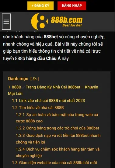 Ấn vào nút đăng ký tại trên cùng của giao diện 888b-6.cc